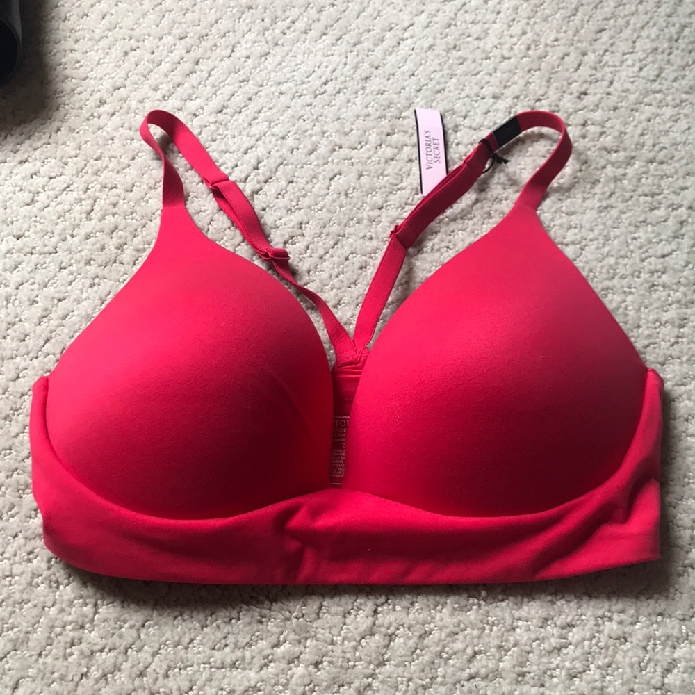 New VS red bralette